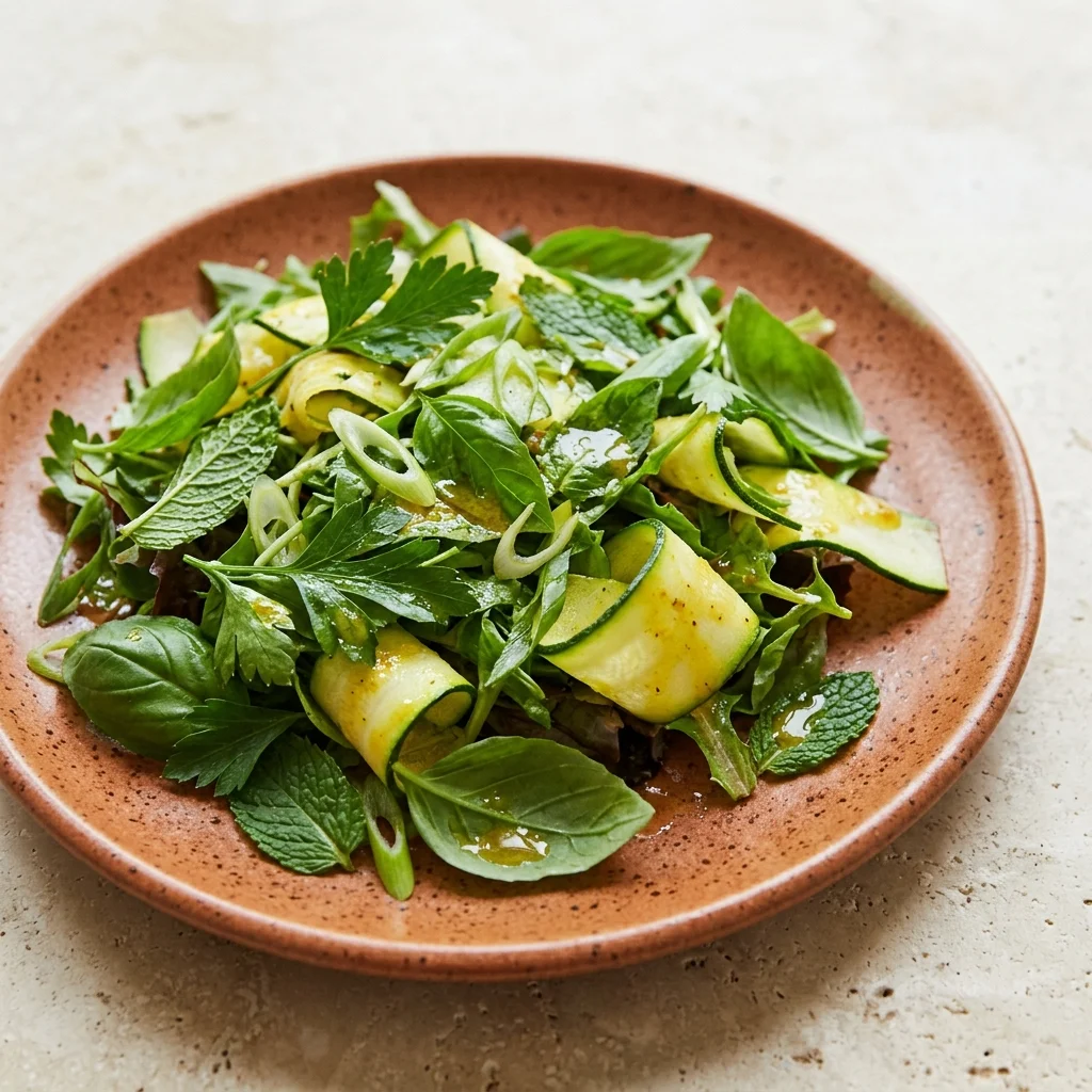 Basil & Fresh Herb Salad with Coconut-Herb Dressing