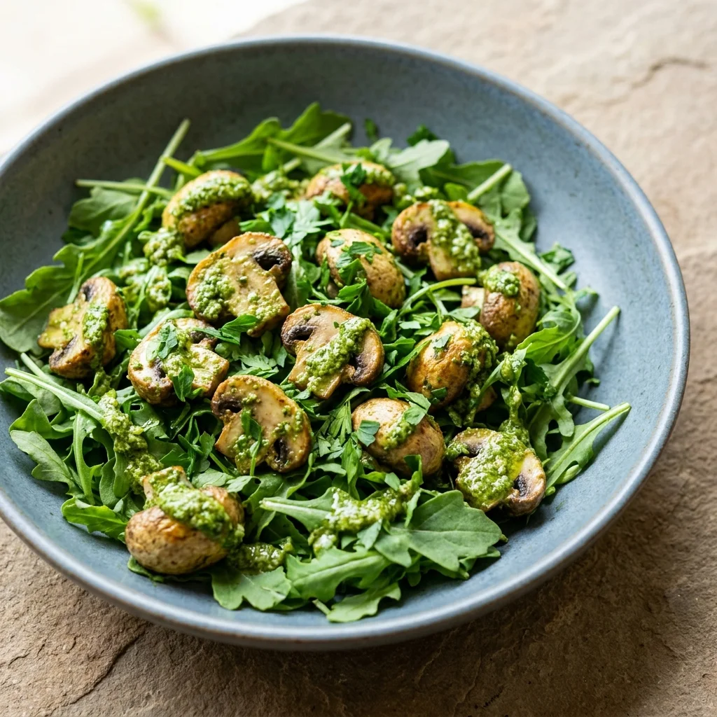 Basil-Pesto Mushroom Salad