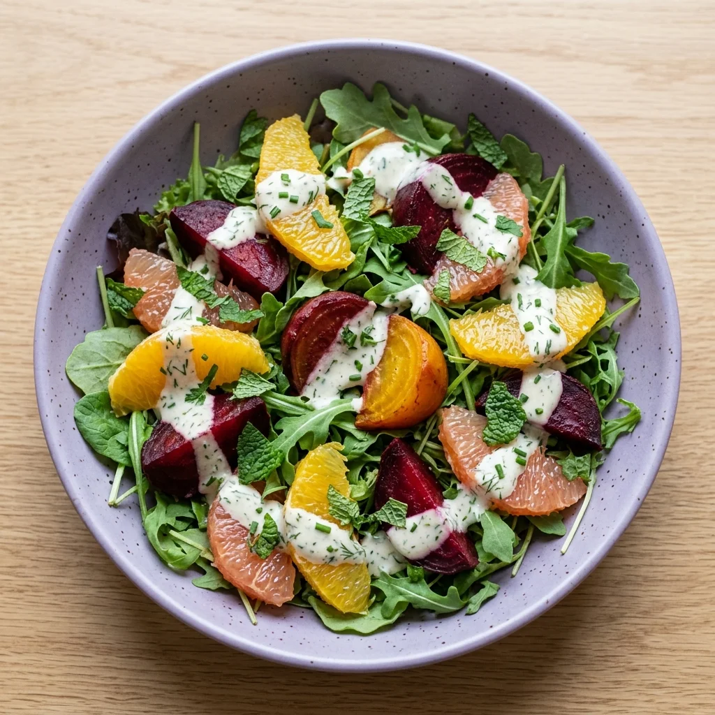 Coconut Ranch Citrus Beet Salad