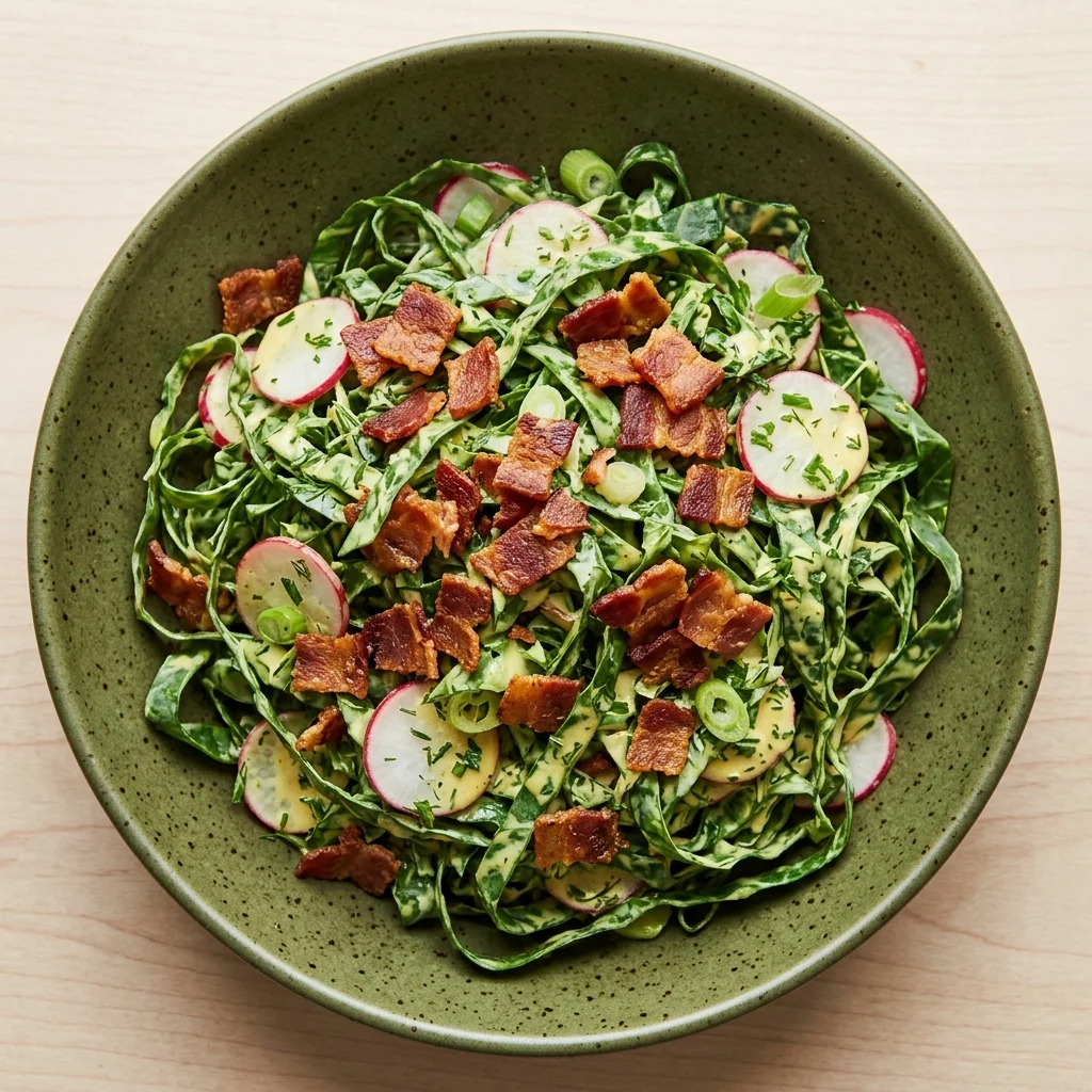 Coconut-Ranch Collard Green Salad