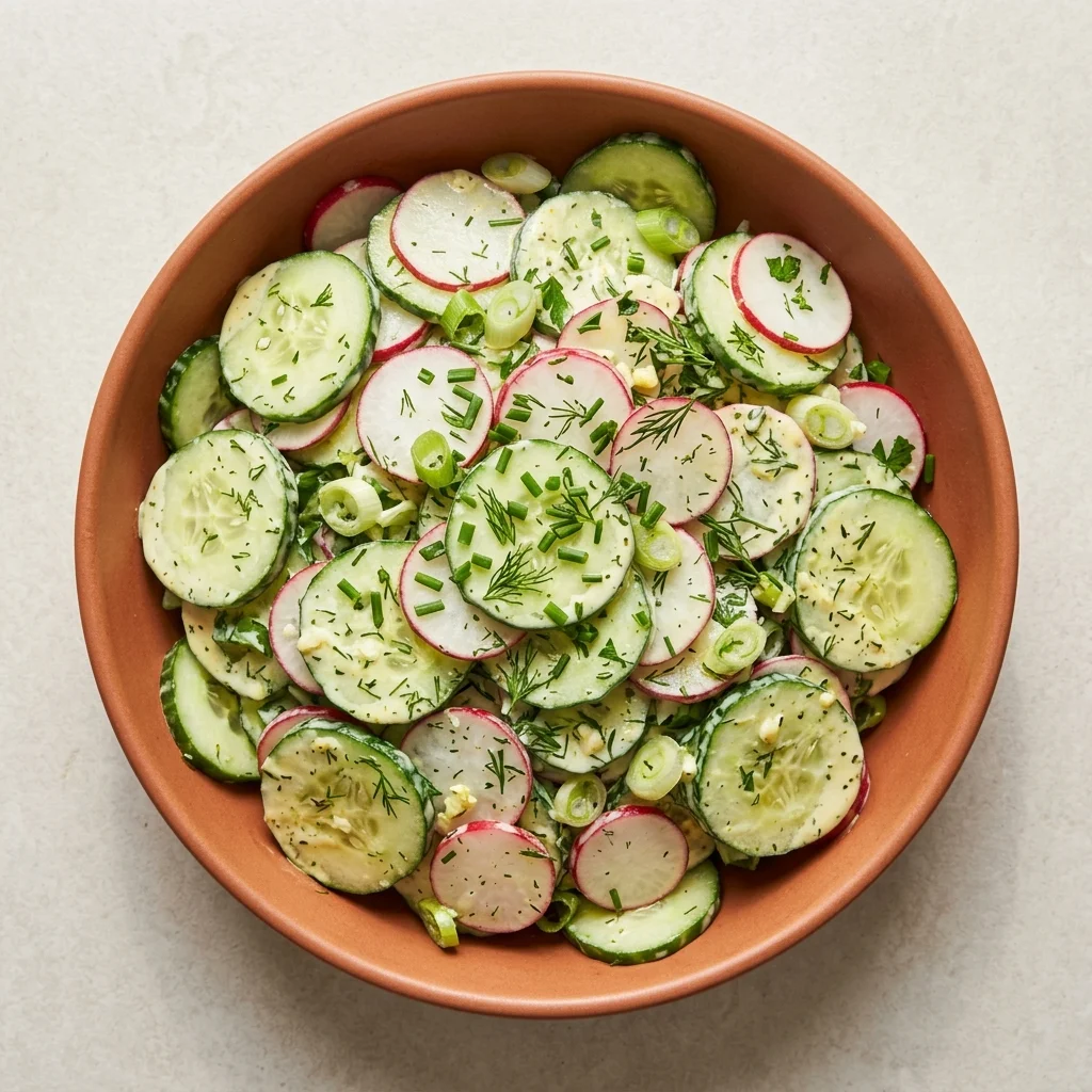 Coconut Ranch Radish & Cucumber Salad