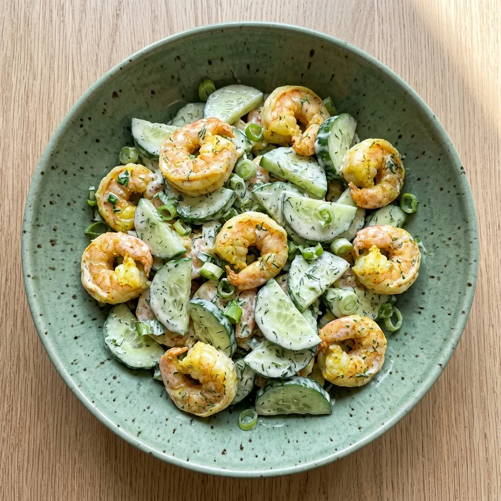 Coconut-Ranch Shrimp & Cucumber Salad