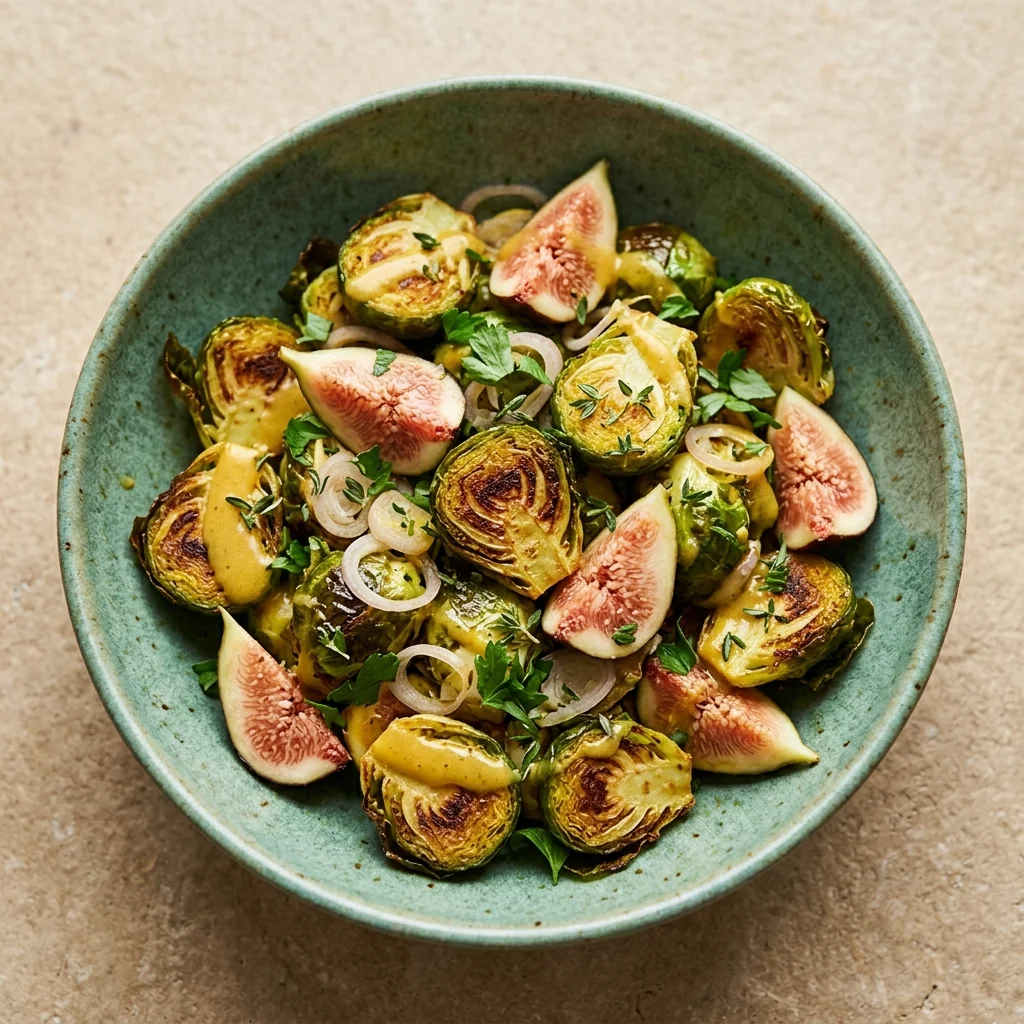 Fig & Apple Cider Roasted Brussels Sprout Salad