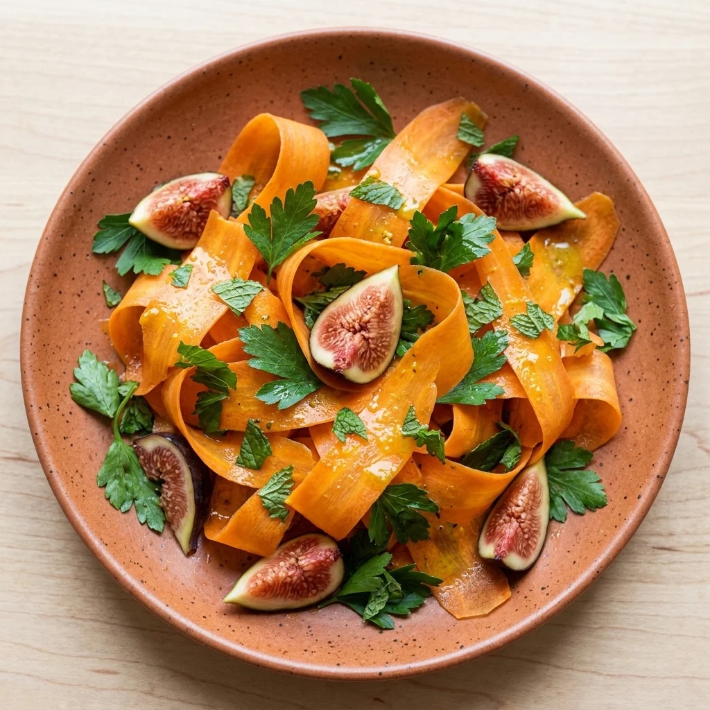 Carrot Ribbon Salad with Honey-Fig Dressing