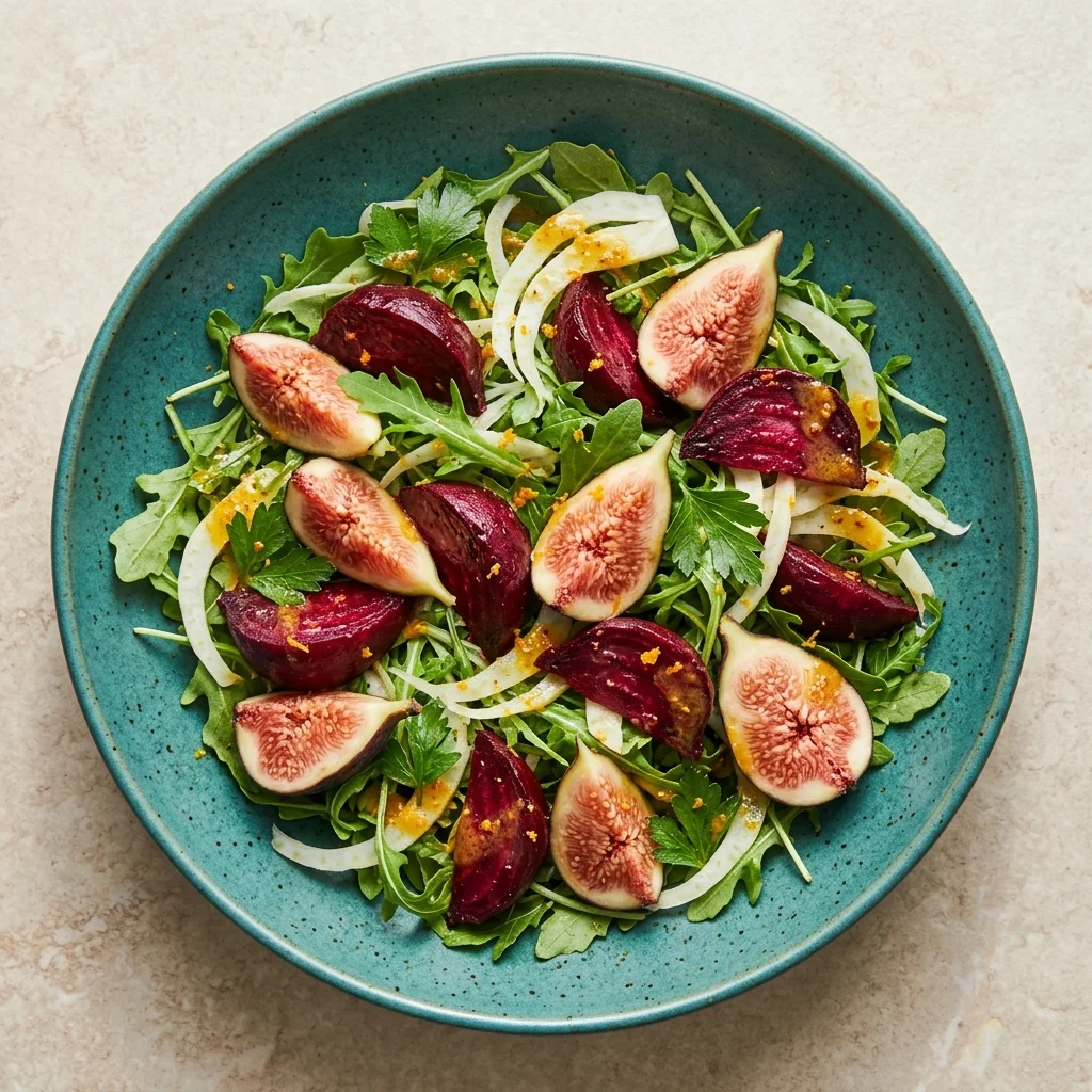 Roasted Beet & Fig Salad with Citrus Dressing