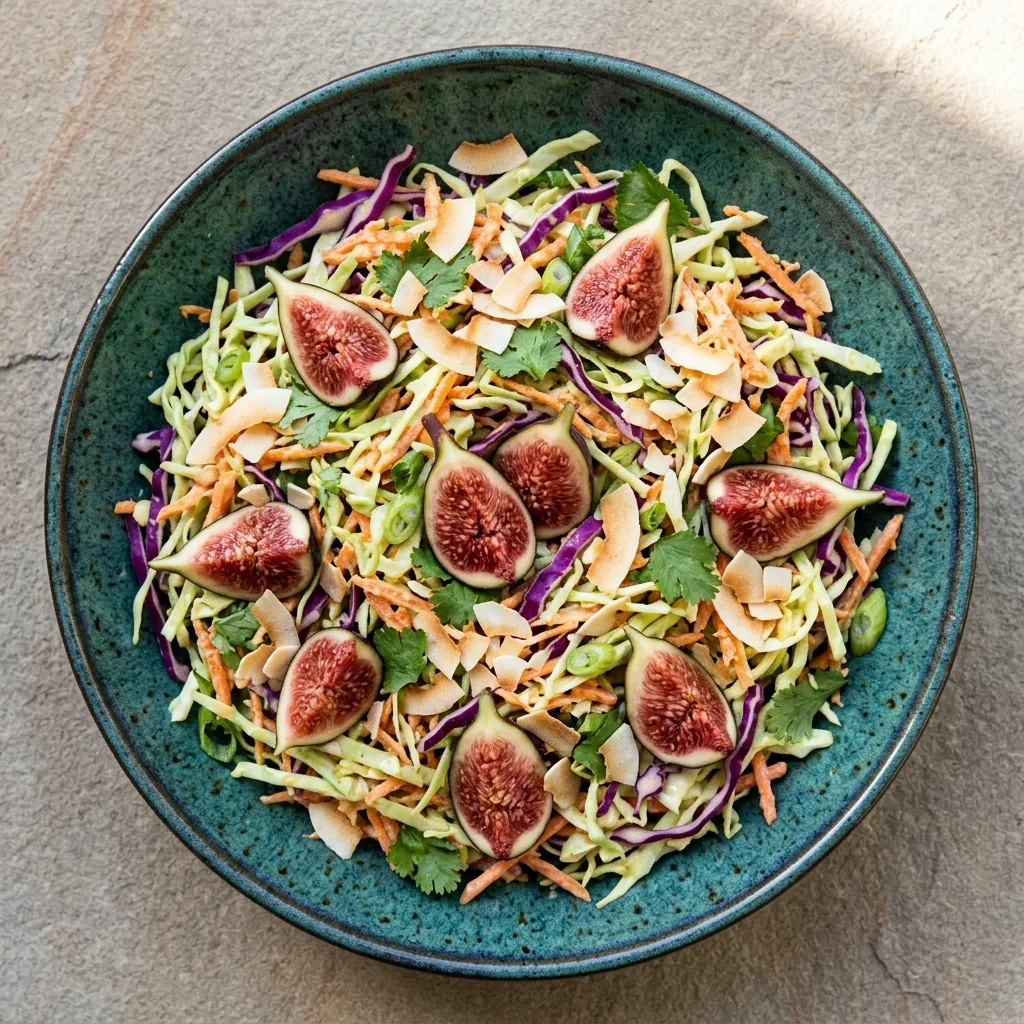 Coconut Lime Slaw with Fresh Figs