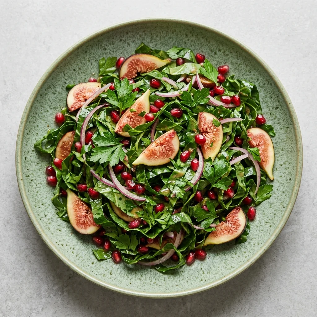 Fig & Collard Green Salad with Apple Cider Vinaigrette
