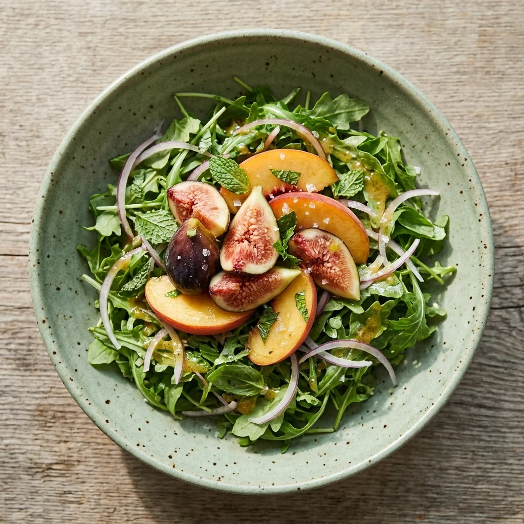 Fig & Stone Fruit Harvest Salad with Apple Cider Vinaigrette