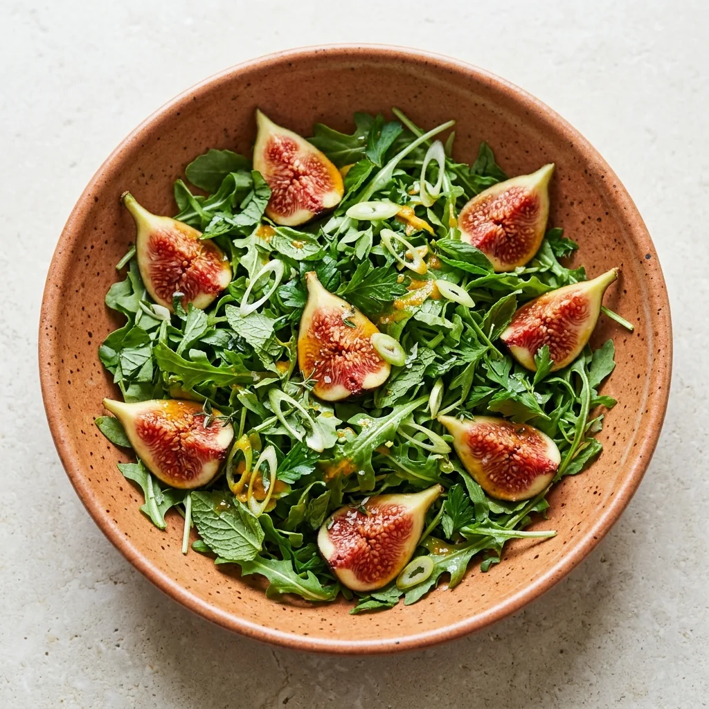Fresh Fig & Herb Salad with Apple Cider Vinaigrette