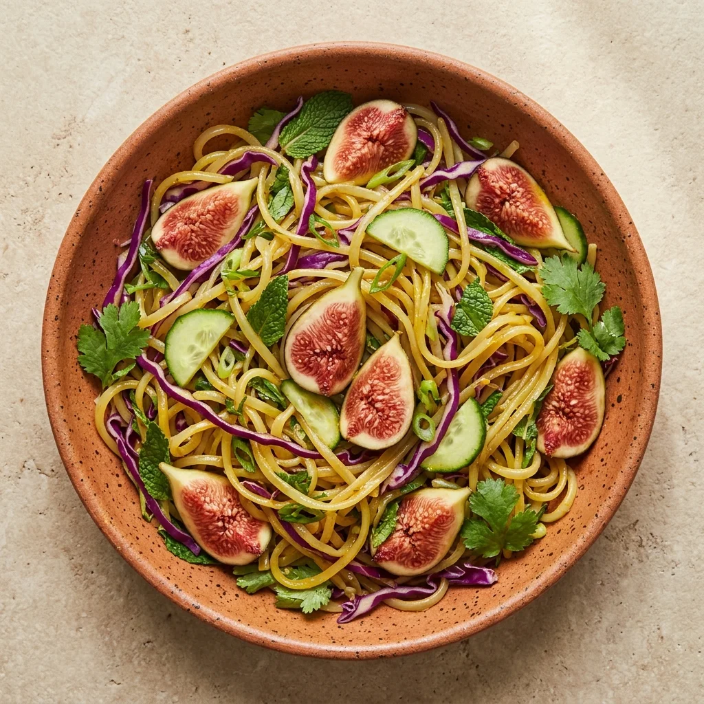 Fig & Kelp Noodle Salad with Apple Cider Vinegar Dressing