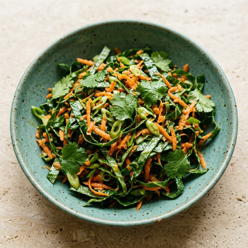 Ginger-Lime Collard Green Salad