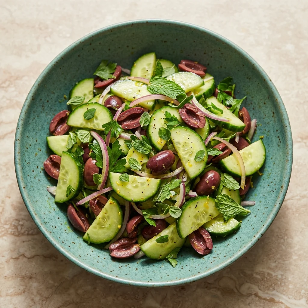 Mediterranean Cucumber and Olive Salad