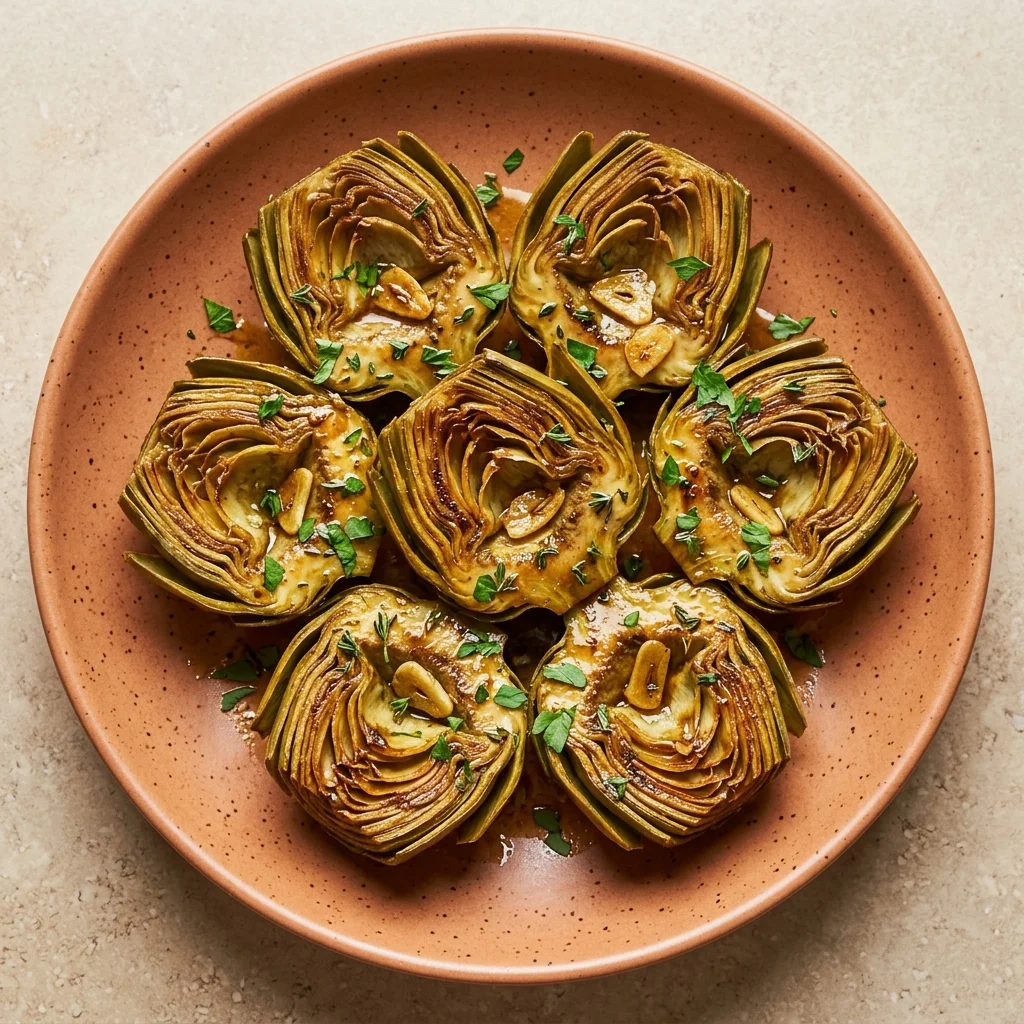 Braised Artichokes with Apple Cider Vinegar Glaze