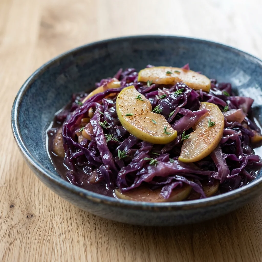 Coconut Braised Red Cabbage with Apples