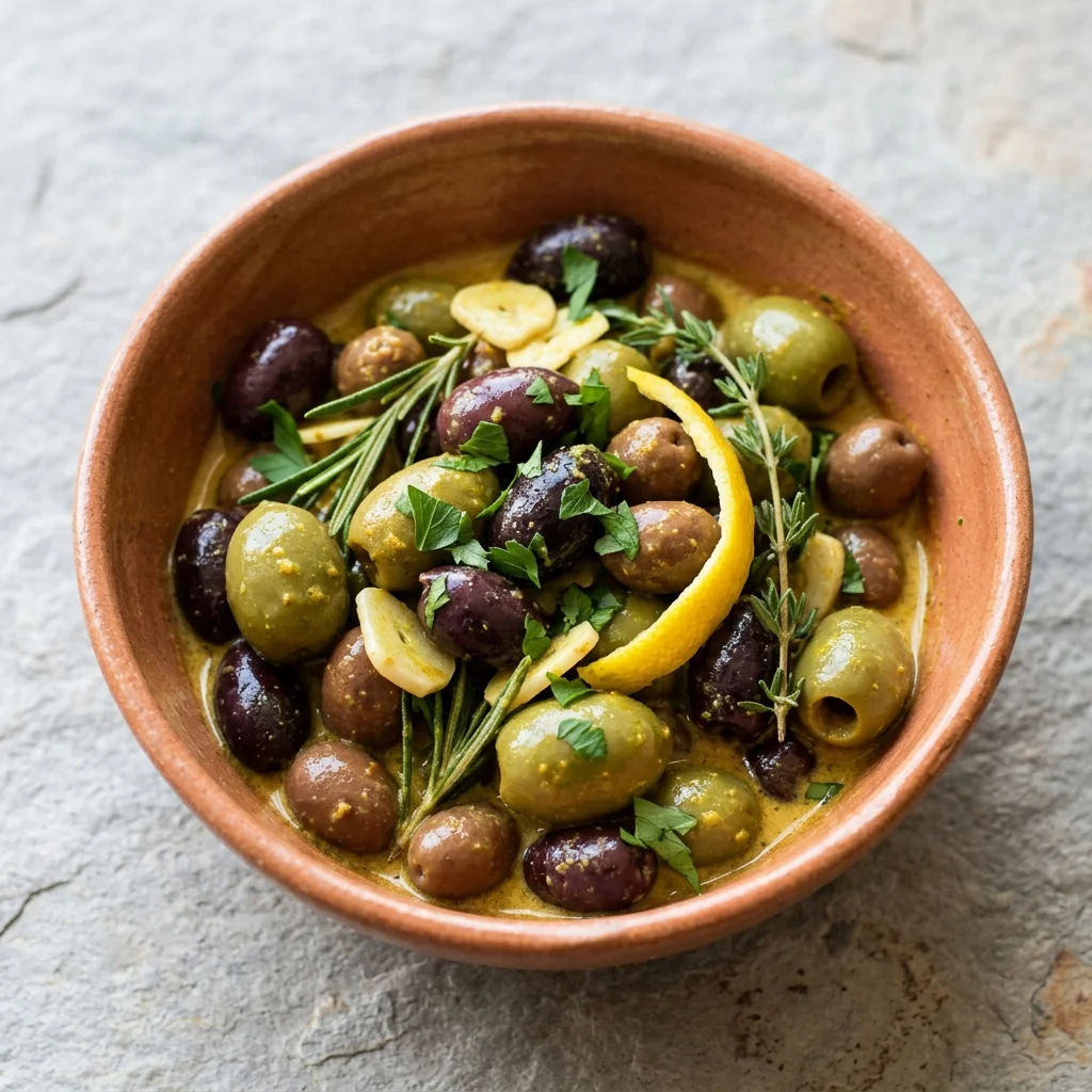 Coconut-Cream Marinated Olives