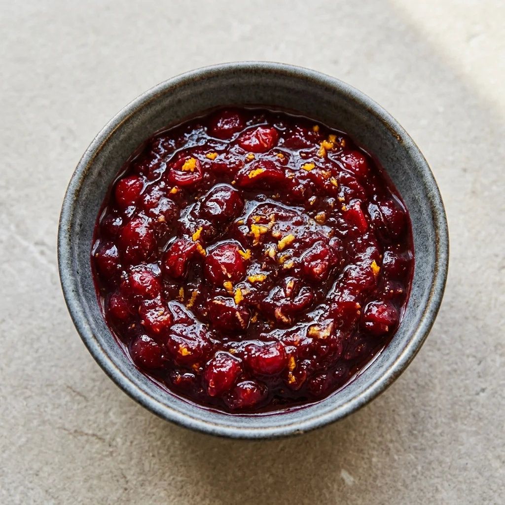 Maple Cranberry Sauce with Orange & Ginger