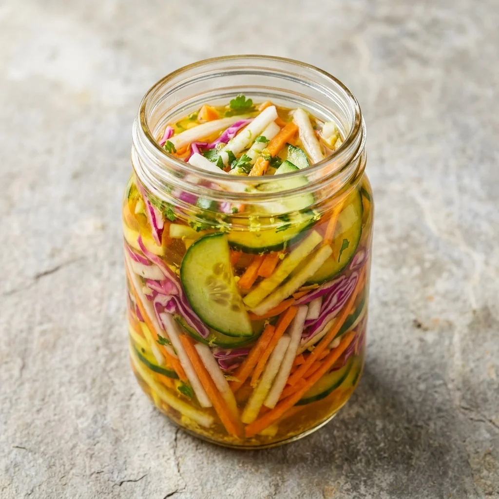 Ginger-Lime Quick-Pickled Vegetable Medley