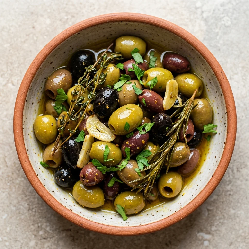 Lemon Herb Marinated Olives