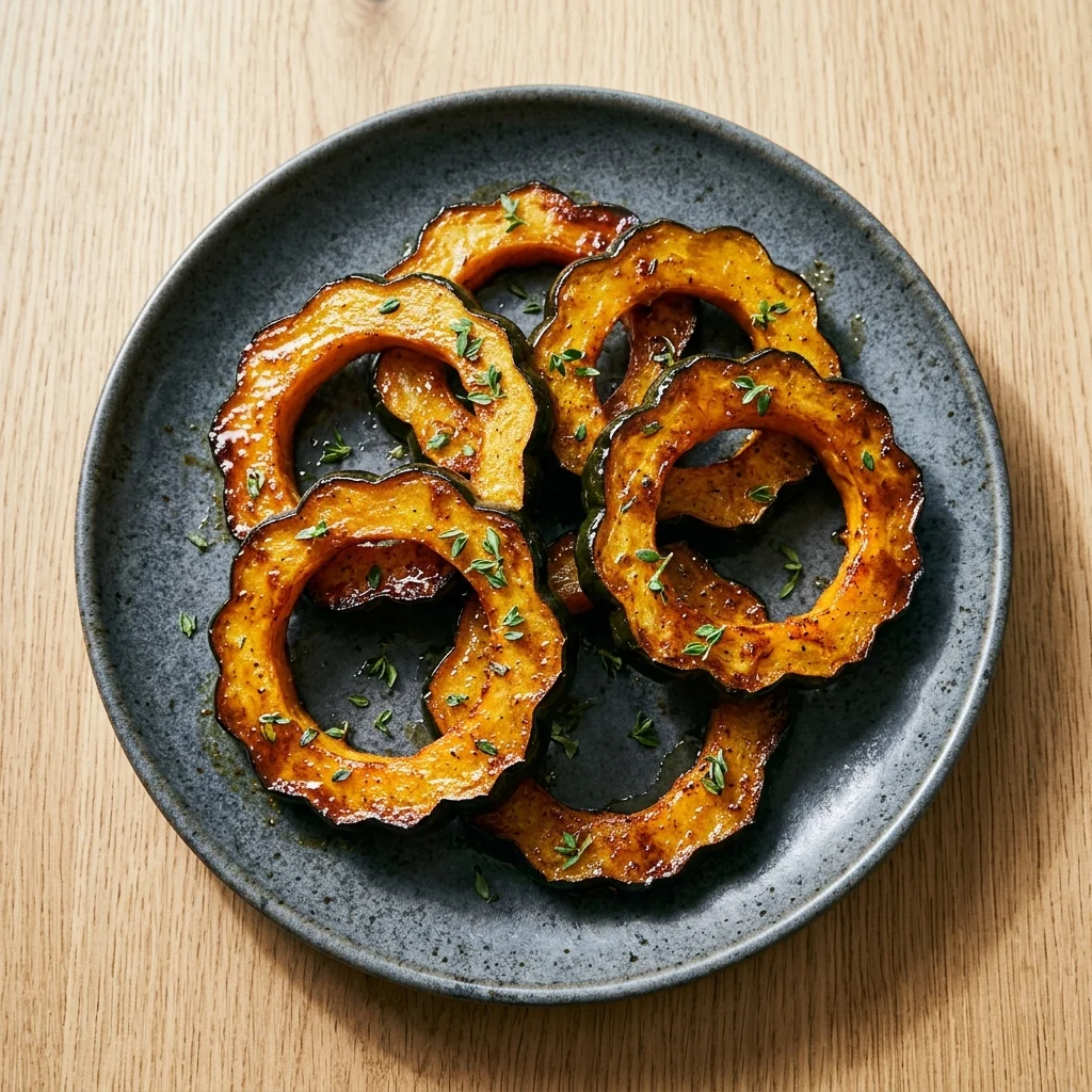 Maple Glazed Acorn Squash Rings