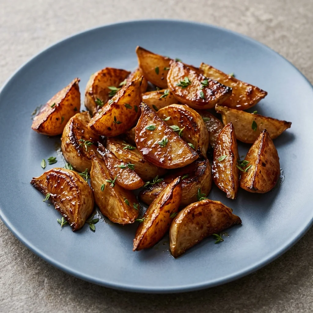 Maple & Apple Cider Roasted Turnips
