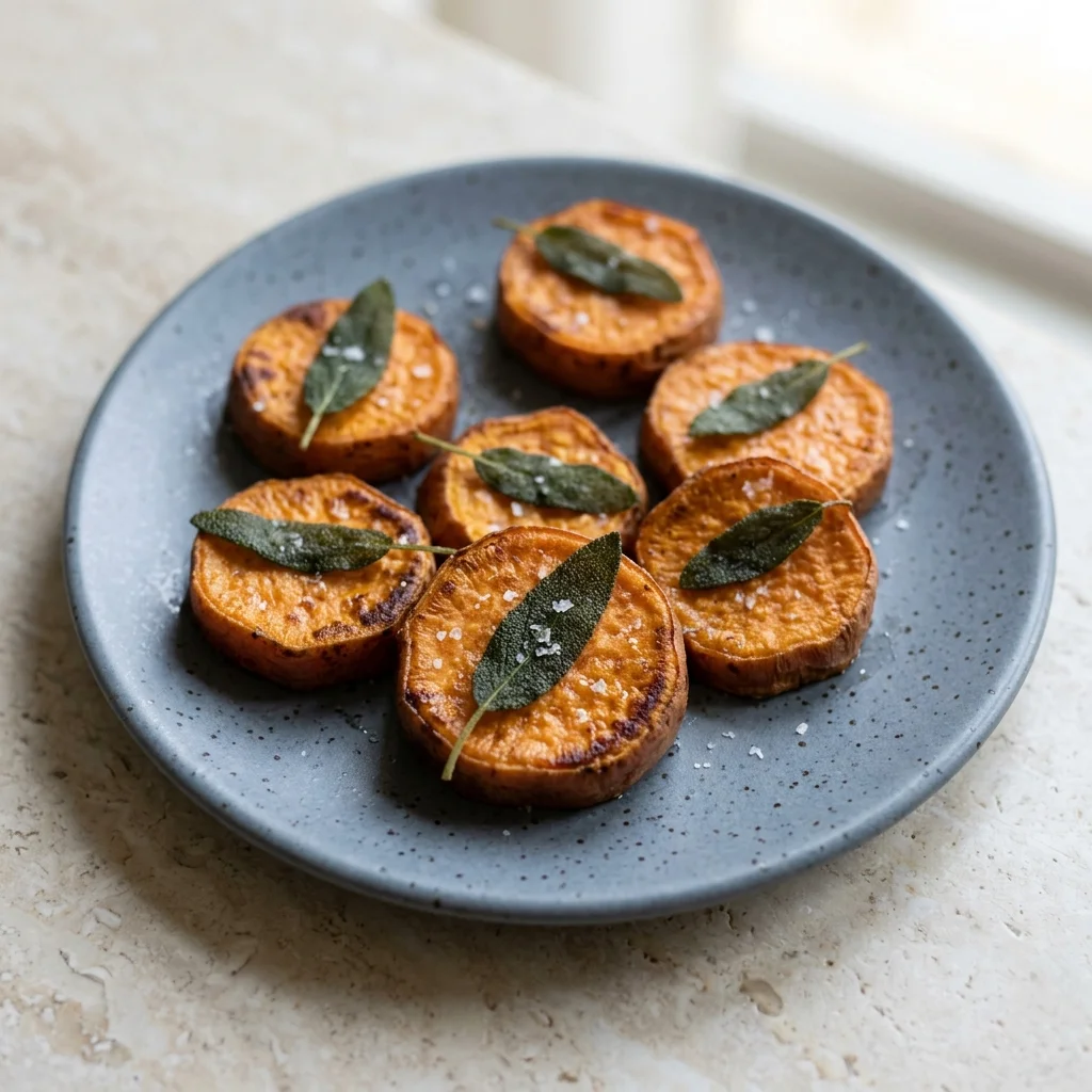 Sweet Potato Rounds with Crispy Sage