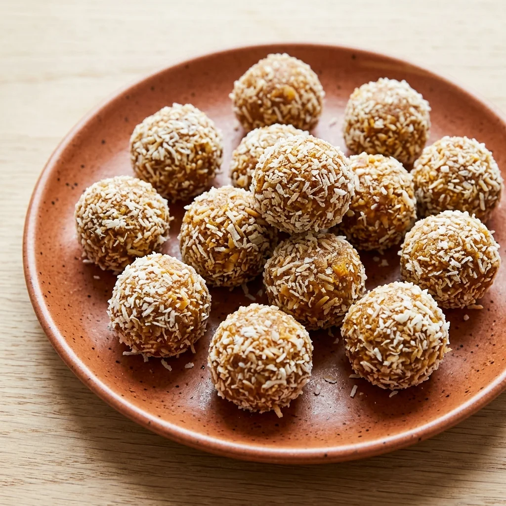 Apple-Ginger Coconut Date Balls