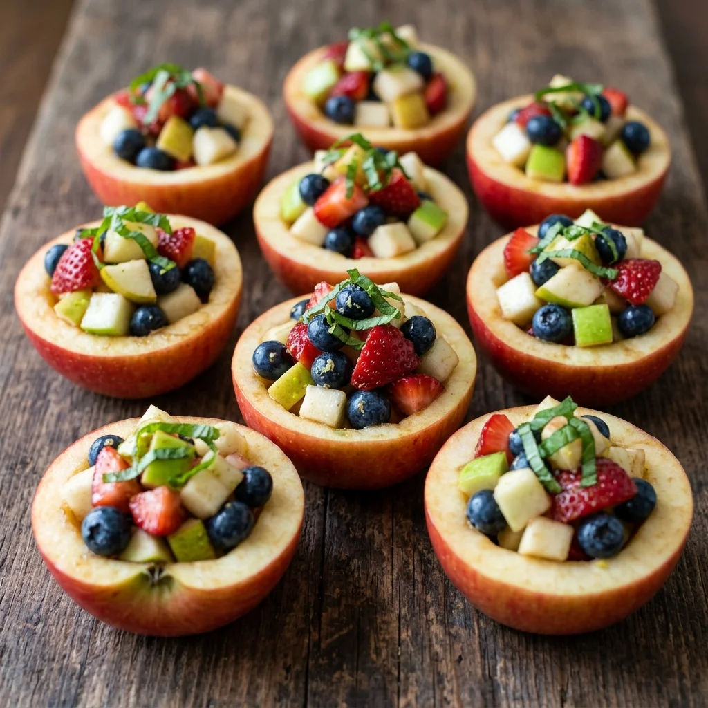 Apple-Ginger Fruit Salad Cups