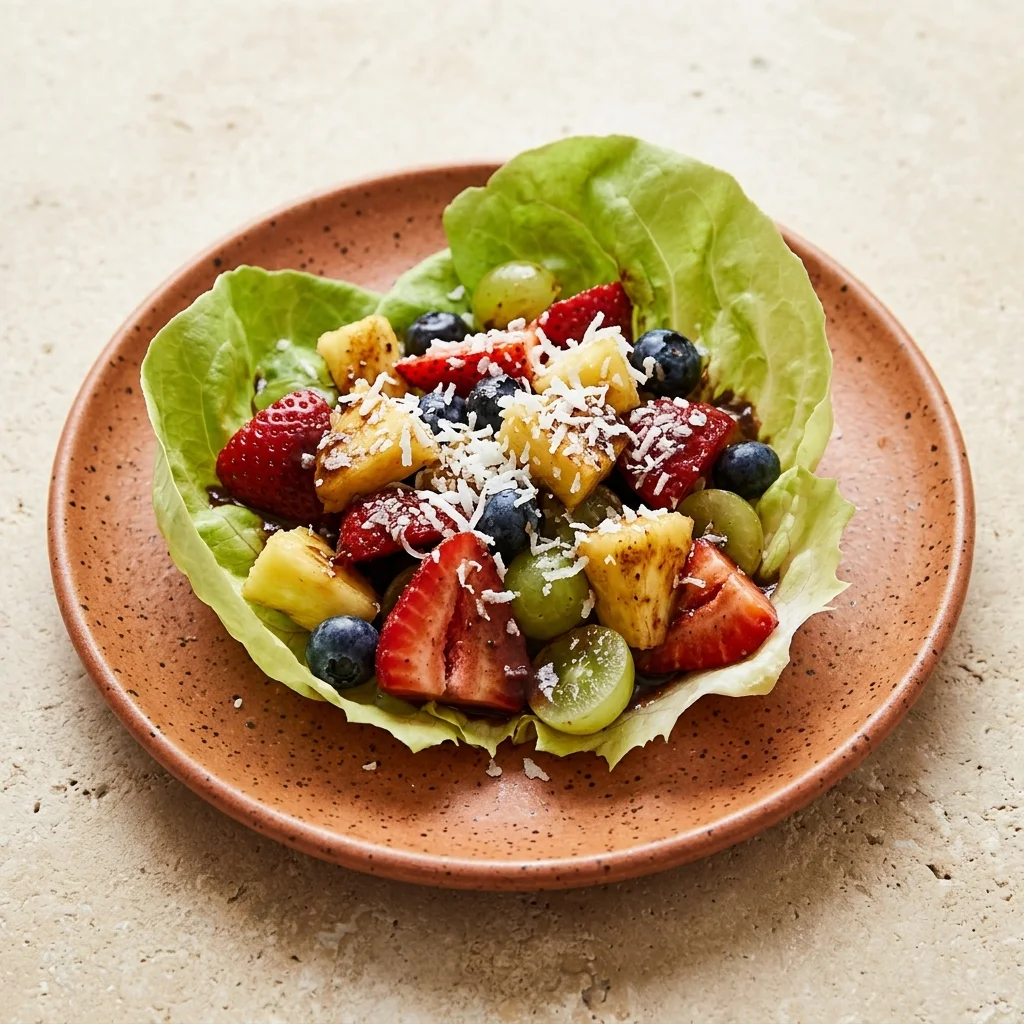 Carob-Coconut Fruit Salad Cups