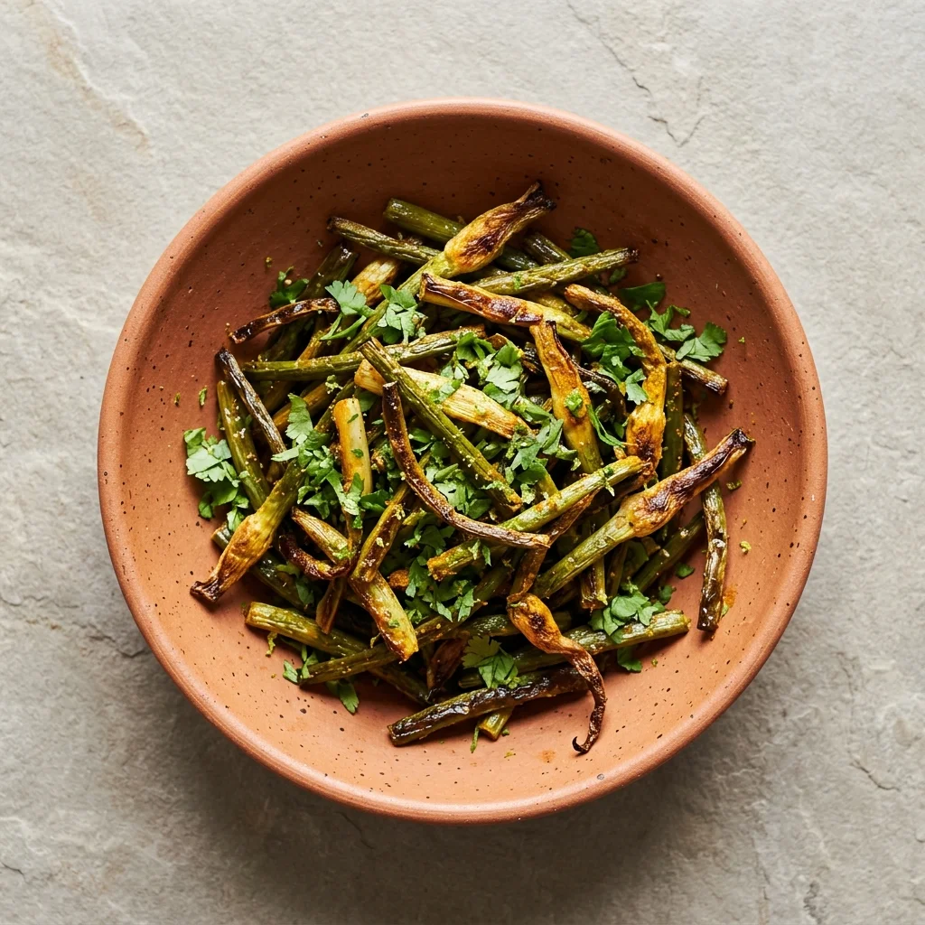 Cilantro-Lime Garlic Scape Chips