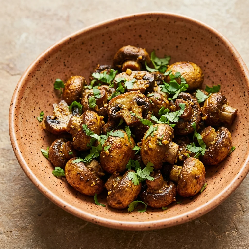 Cilantro-Lime Roasted Mushroom Bites