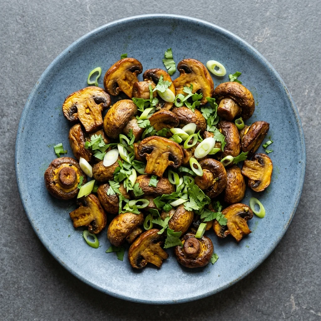 Ginger-Scallion Roasted Mushroom Bites