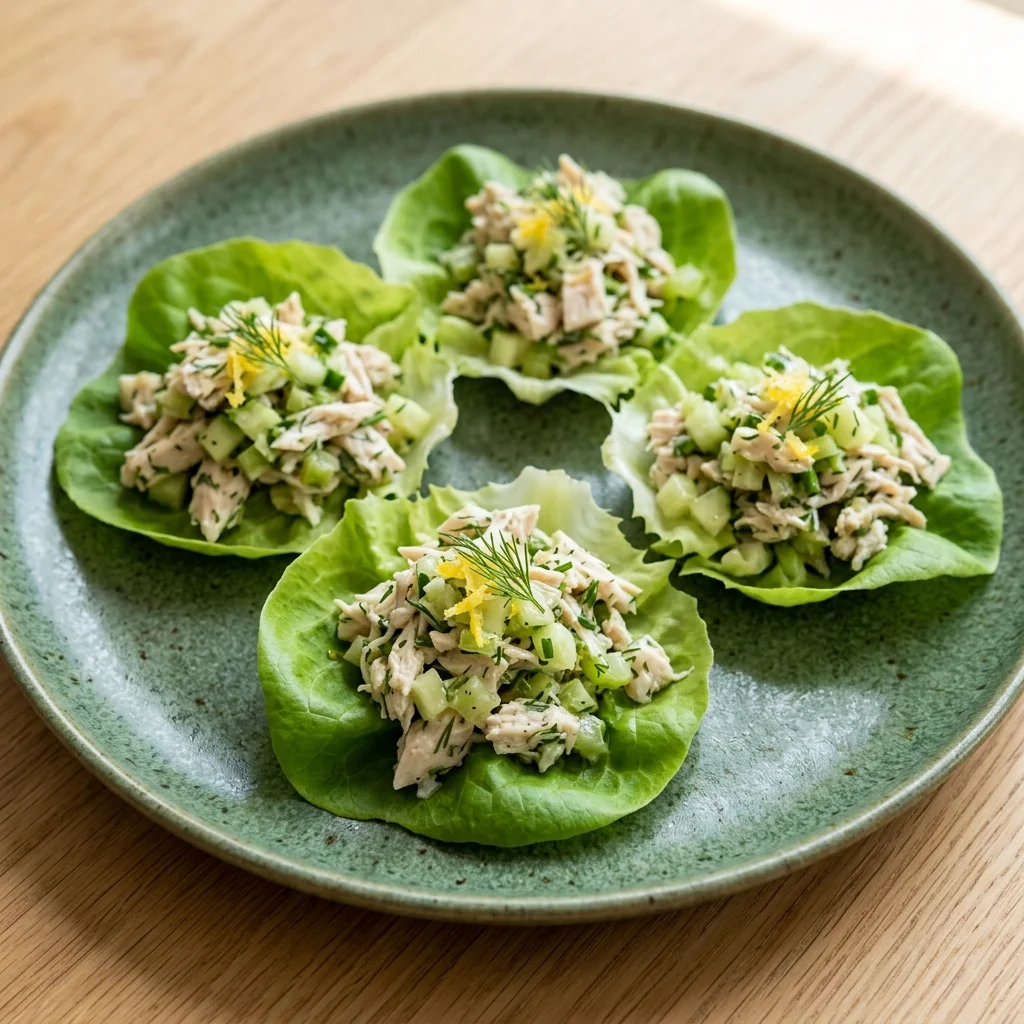 Lemon-Dill Mini Lettuce Wraps
