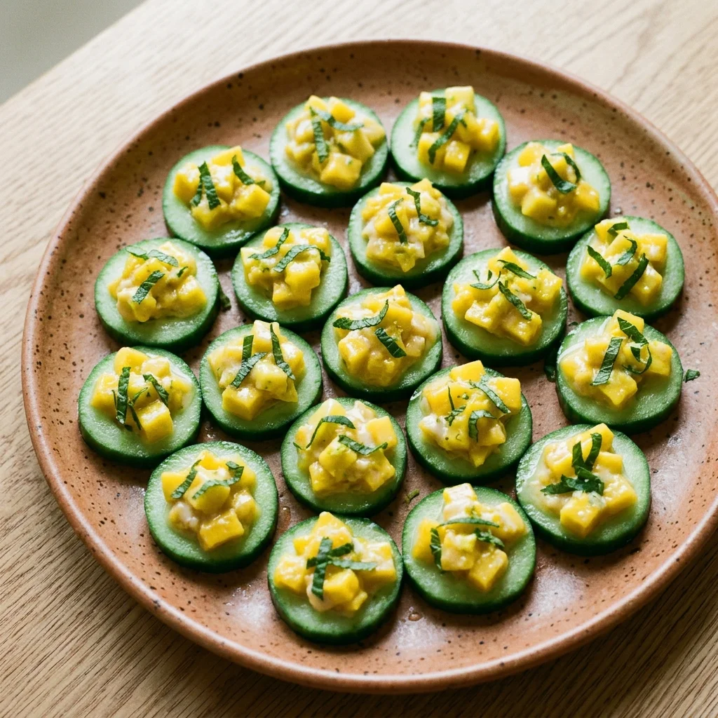 Mango-Coconut Cucumber Rounds