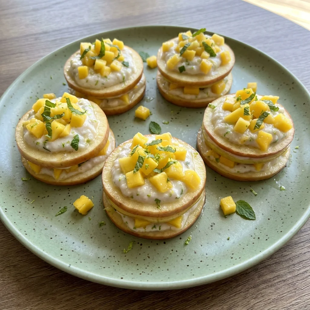 Mango-Lime Apple Slice Snack Stacks