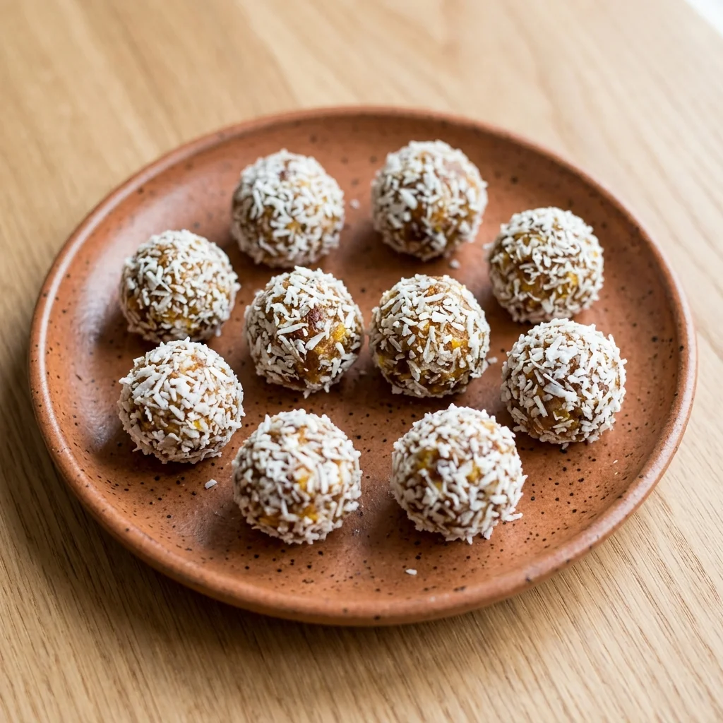 Mango-Lime Coconut Date Balls