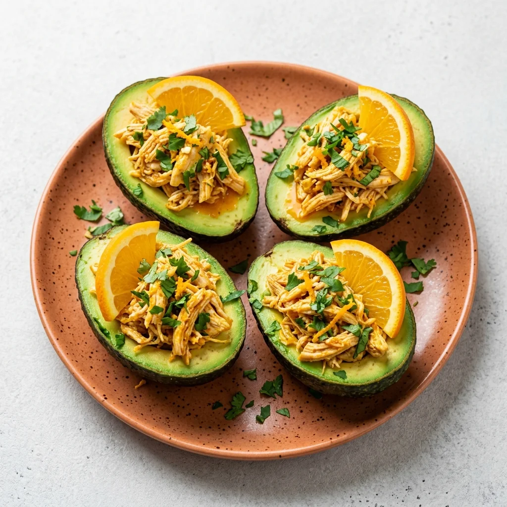 Orange-Garlic Avocado Boats