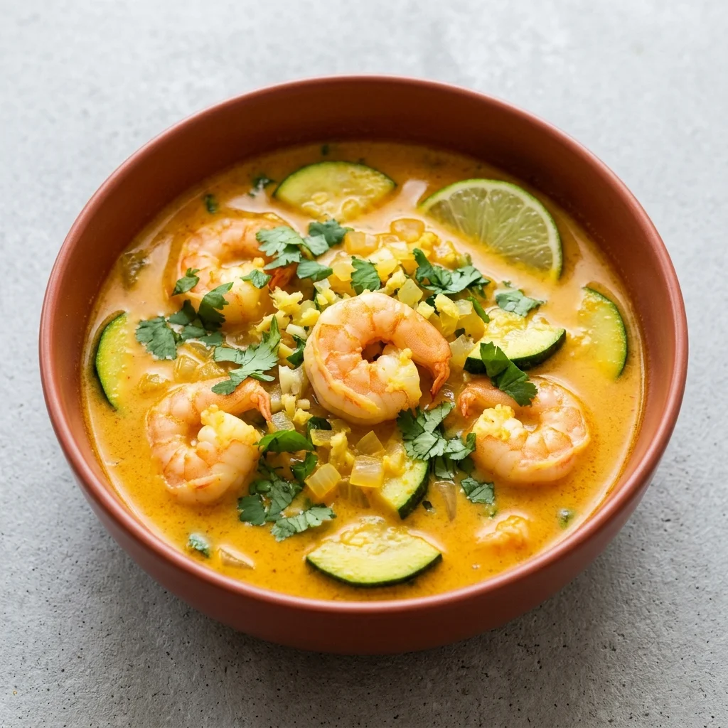 Coconut Shrimp Soup with Ginger & Turmeric