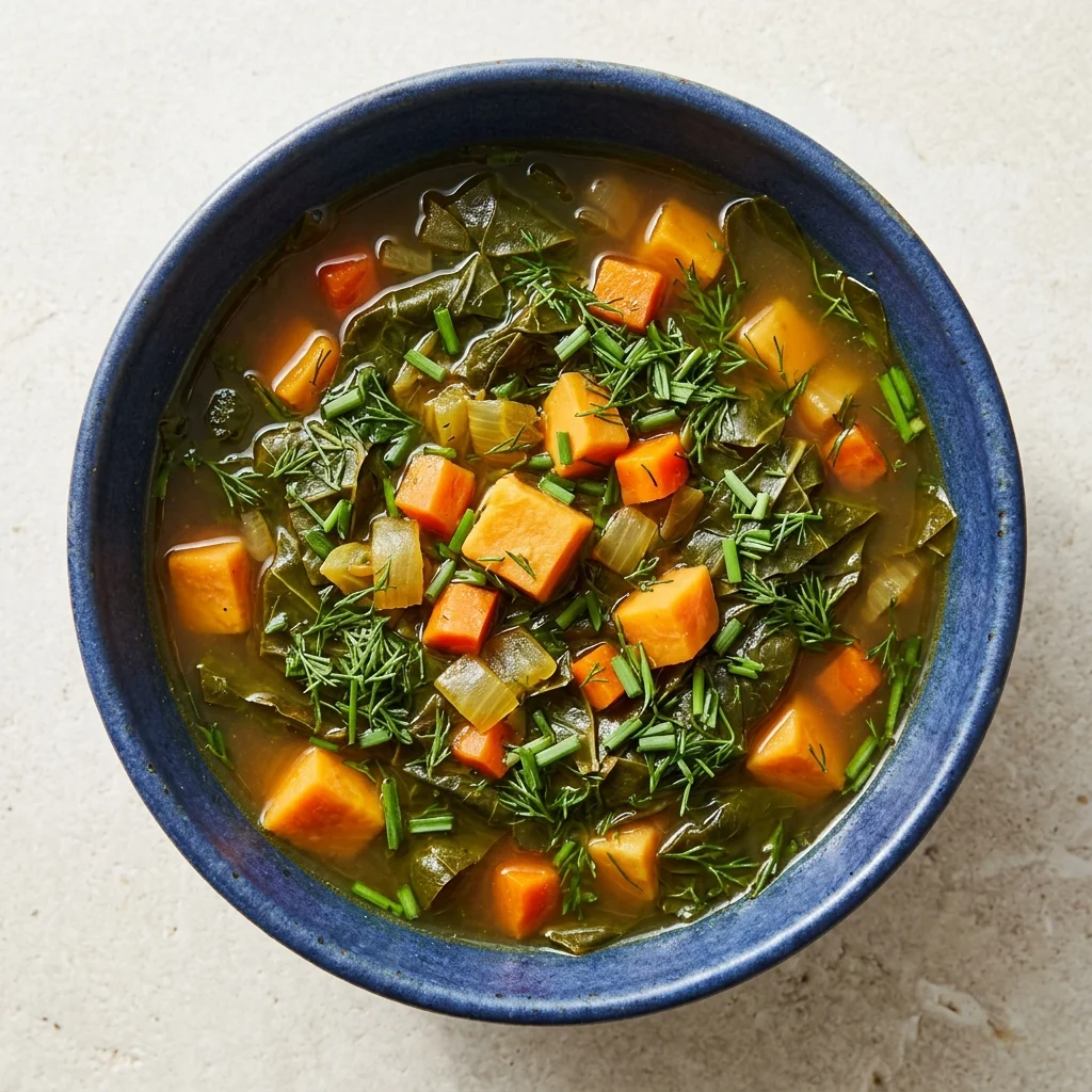 Collard Greens Soup with Dill & Chive