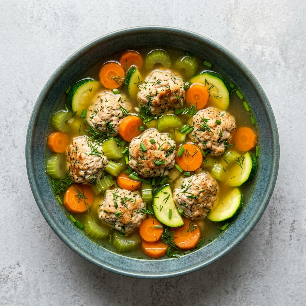 Dill & Chive Turkey Meatball Soup