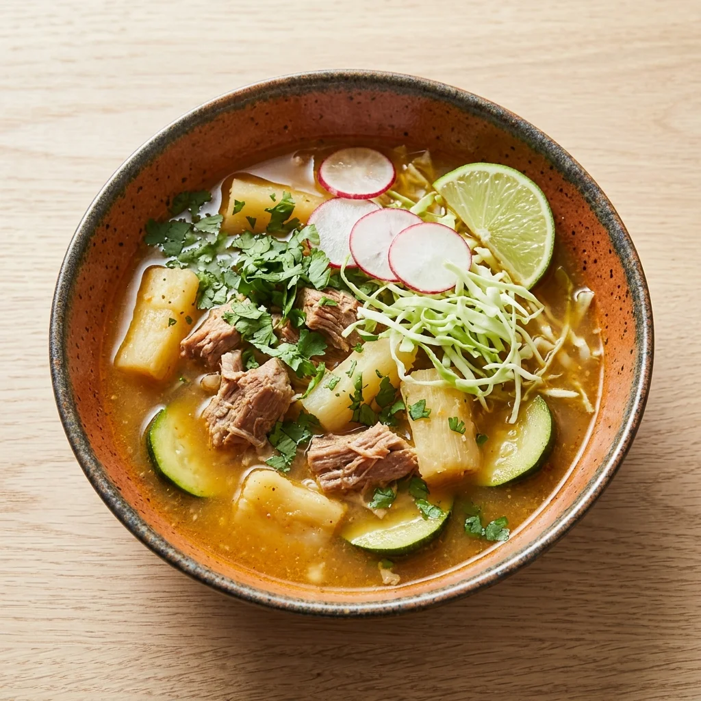 Pork & Hominy-Free Posole-Style Soup