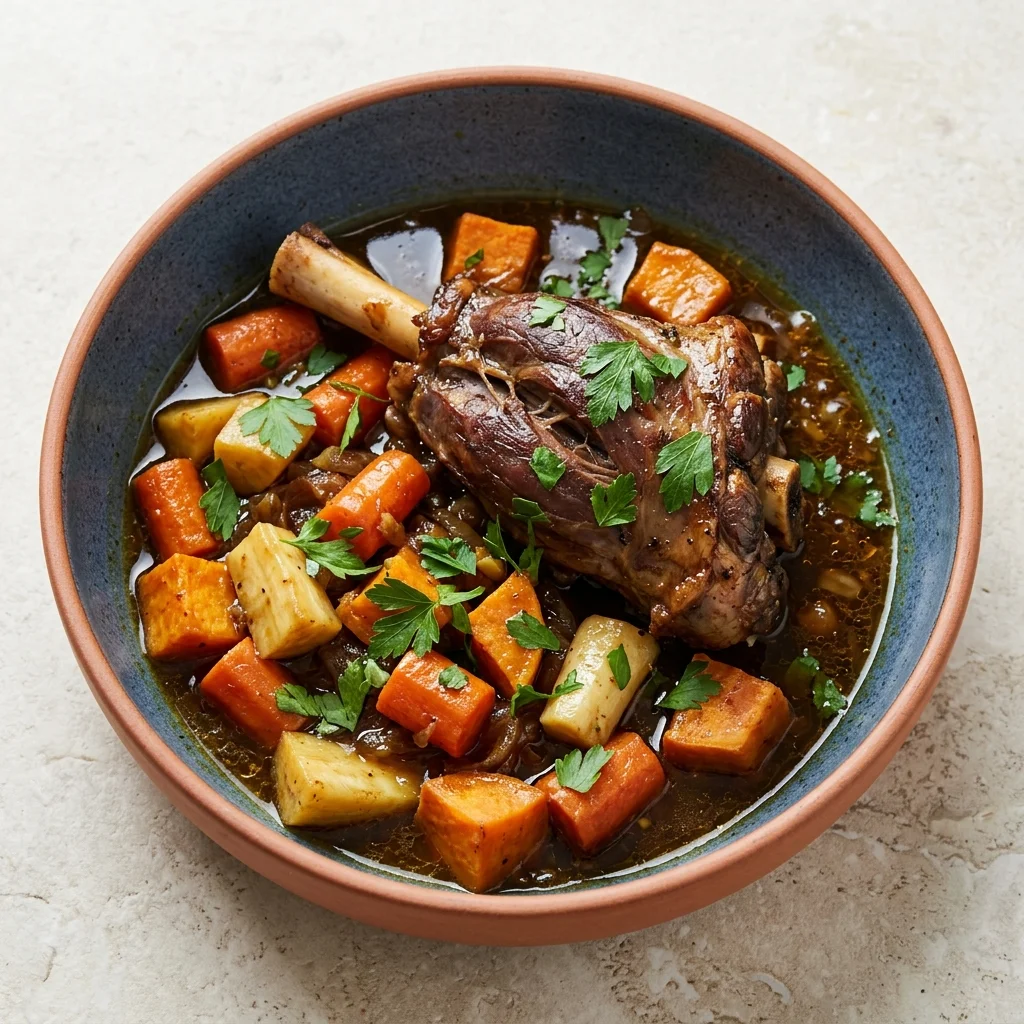 Crockpot Herb-Braised Lamb Shanks