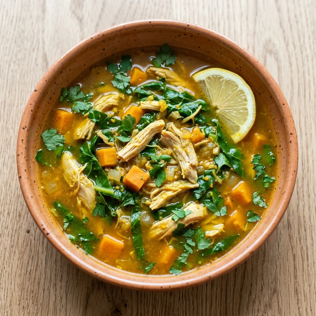 Turmeric & Ginger Collard Greens Soup