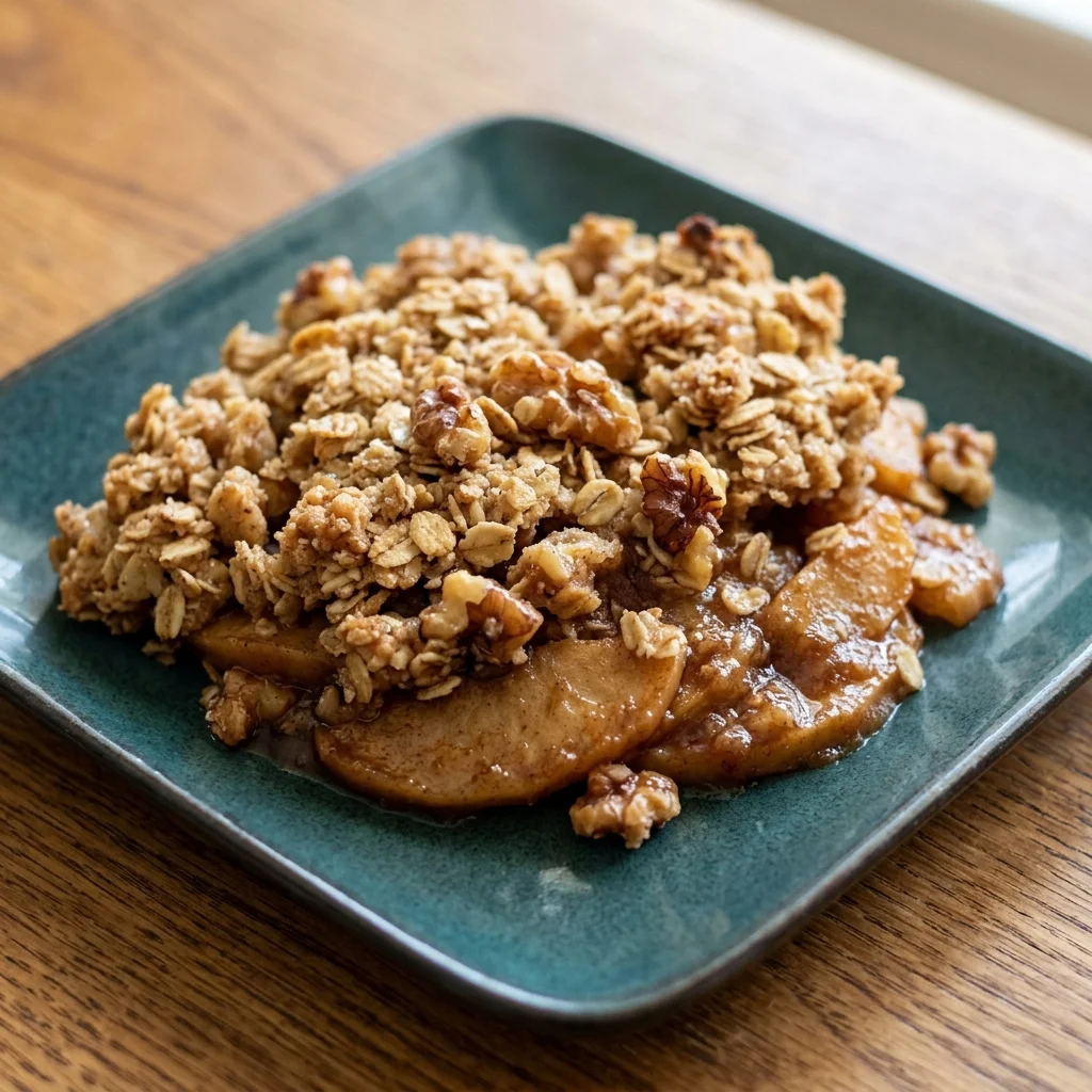 Apple Crisp with Cinnamon Walnut Topping