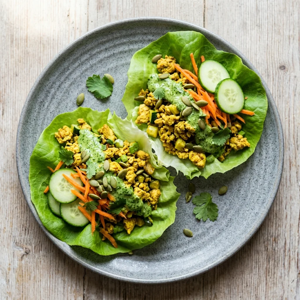 Cilantro Lime Turmeric Chicken Lettuce Bowls