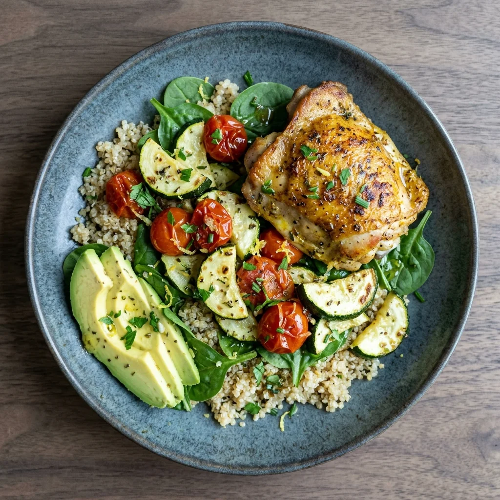 Lemon Herb Chicken and Quinoa Bowl