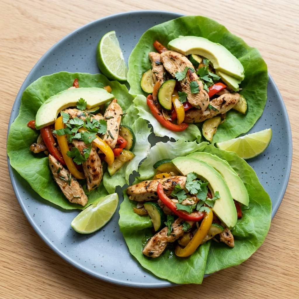 Rosemary Sage Chicken Fajita Lettuce Wraps