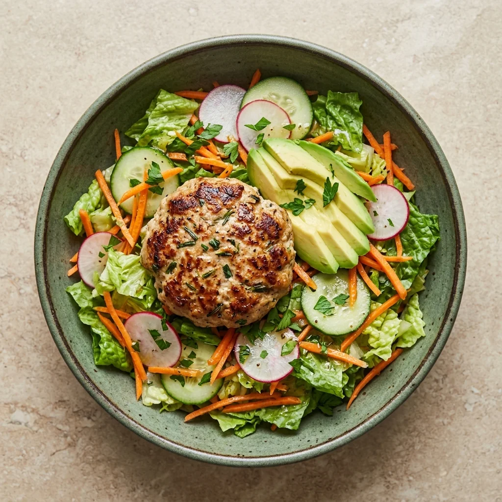 Rosemary Sage Turkey Burger Salad Bowl
