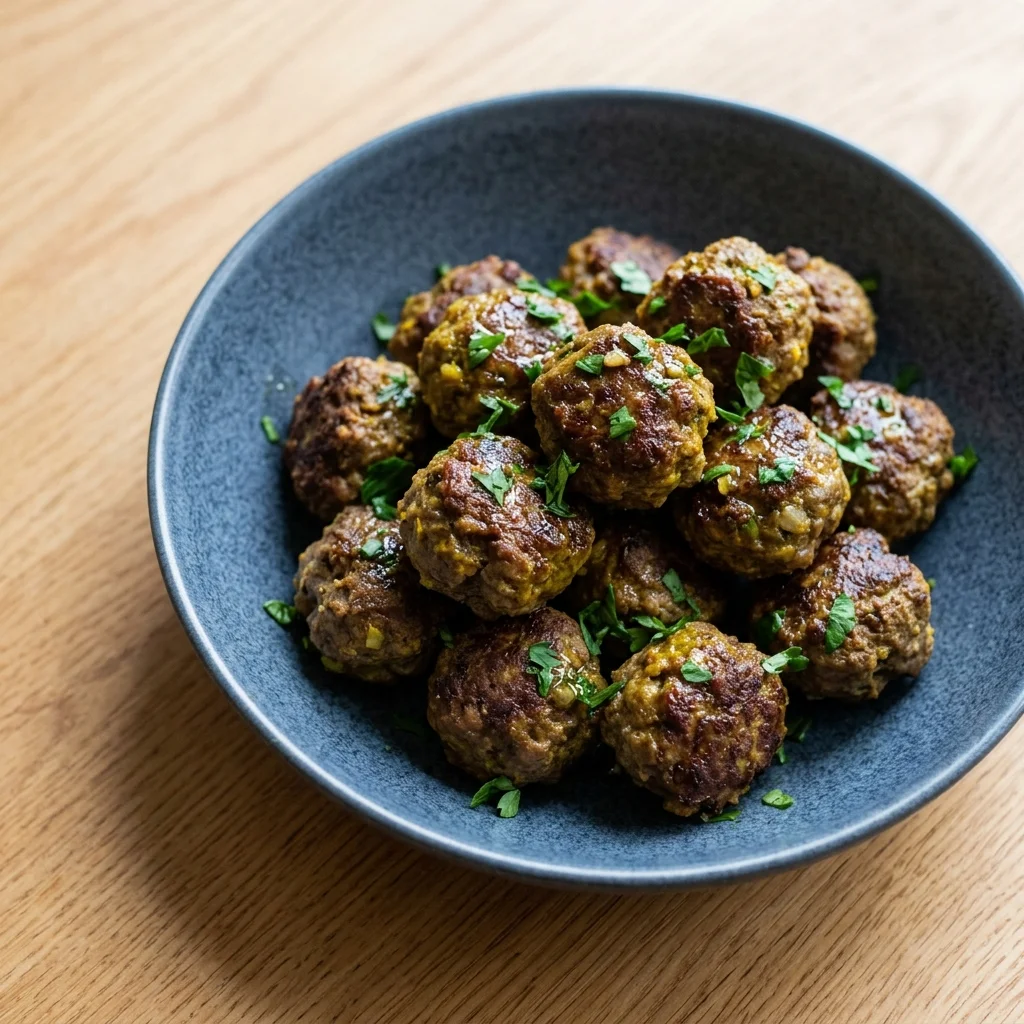 Turmeric Ginger Bison Meatballs