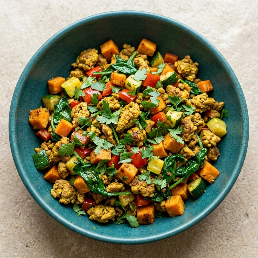 Turmeric Ginger Turkey Breakfast Hash