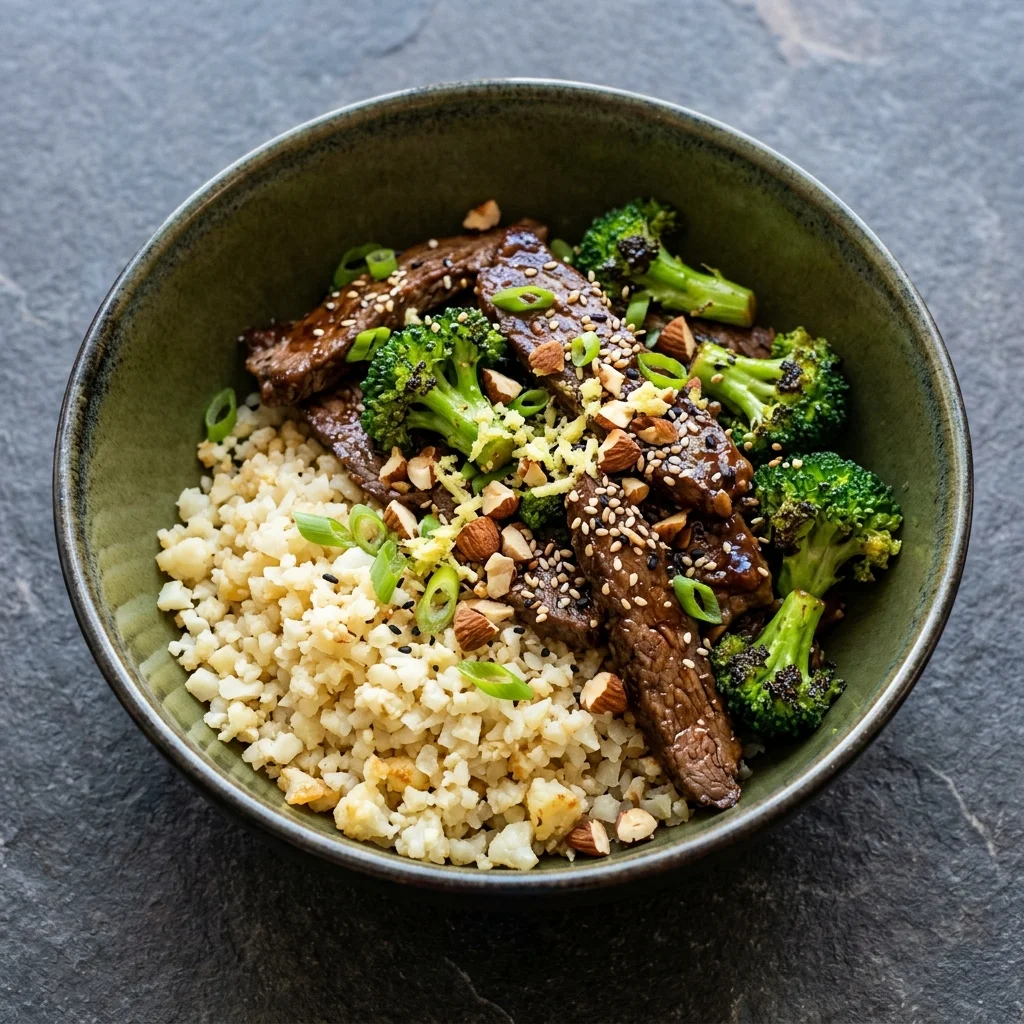Beef and Broccoli Crunch Bowl